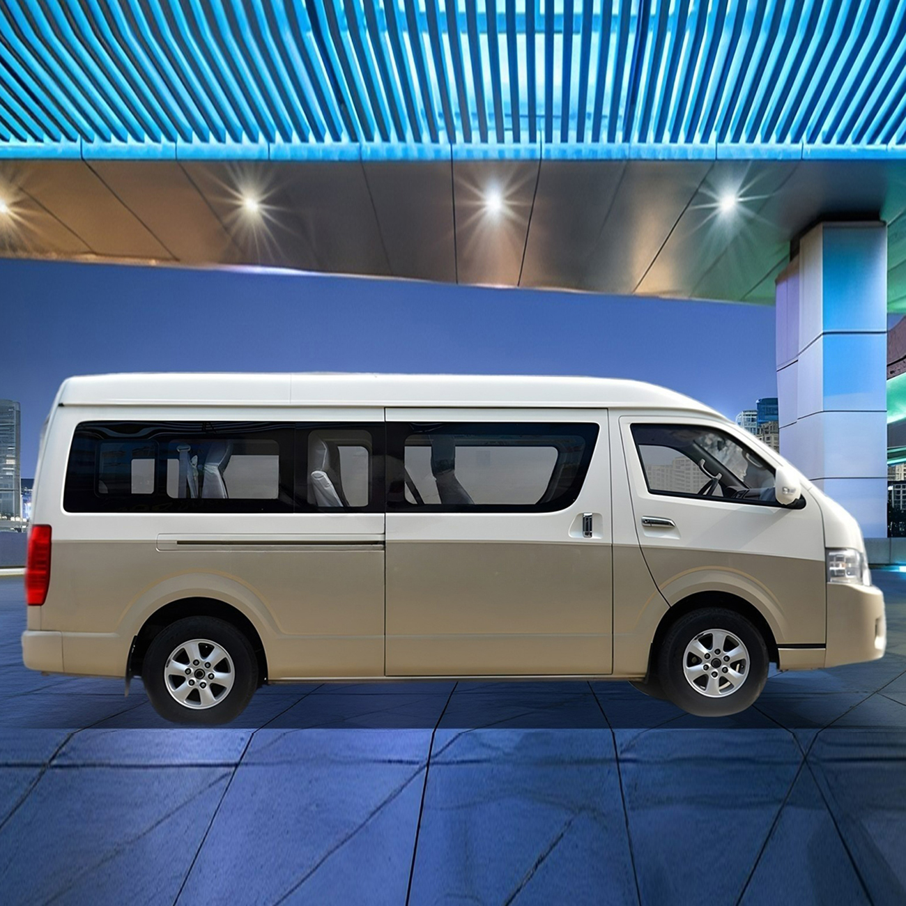 Fábrica da China 5,4m 15-16 Seats esquerda e direita Rudder Electric Hayas van Mini Van Passageiro Van Right Passageiro Van Electric Van