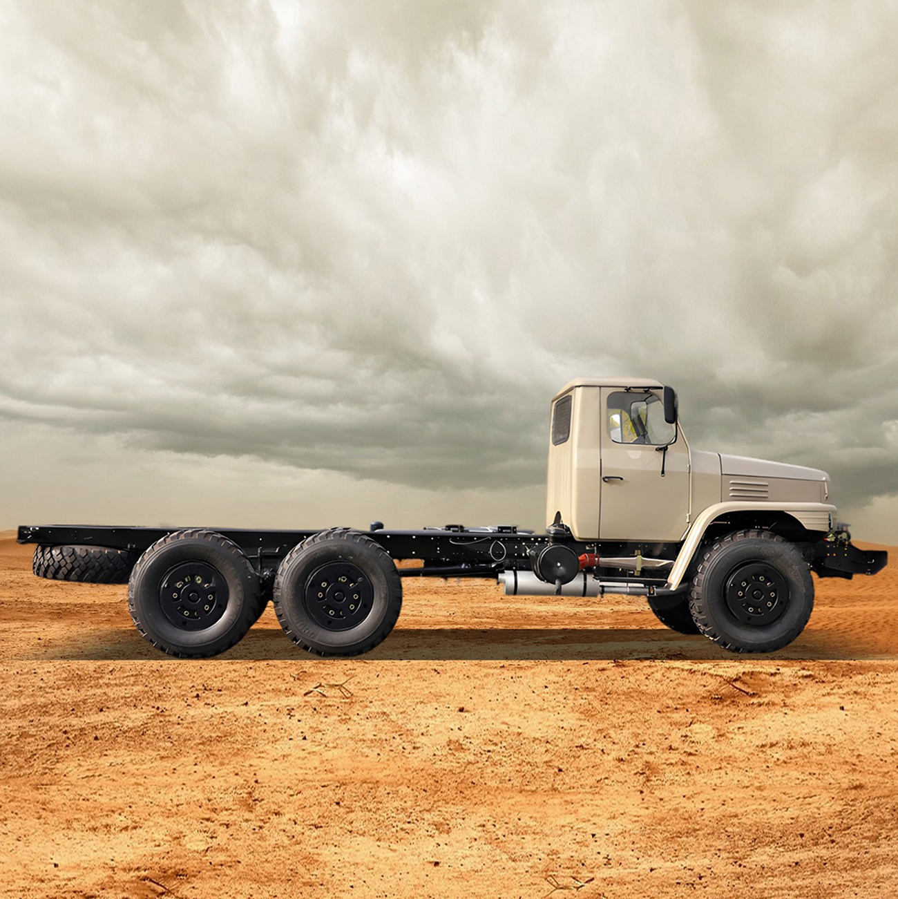 China Factory 6x6 33 Ton TOLL DRILHA DRILHO DEDICADO CAMPO DE CAMINHOS OFF-ROAD CHASSIS