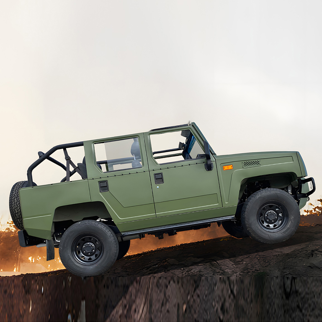 Jipe off-road conversível civil de tração nas quatro rodas da fábrica chinesa